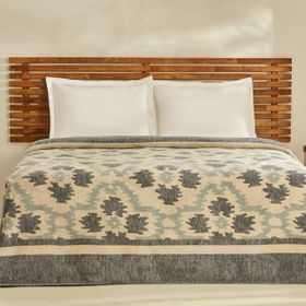 Karaca Home Damask Lacivert Çift Kişilik Pamuklu Battaniye