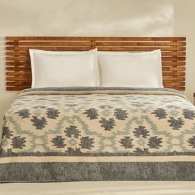 Karaca Home Damask Lacivert Çift Kişilik Pamuklu Battaniye