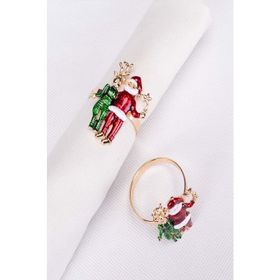 Karaca Home Deer And Santa 2'li Peçete Yüzüğü