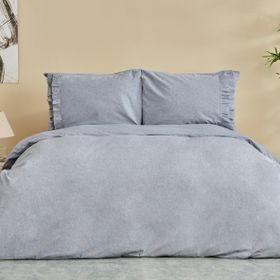 Karaca Home Denim Azur Mavi Çift Kişilik Nevresim Takımı