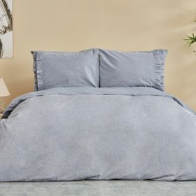 Karaca Home Denim Azur Mavi Çift Kişilik Nevresim Takımı