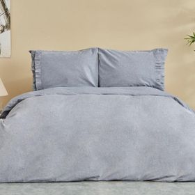 Karaca Home Denim Azur Mavi Çift Kişilik Nevresim Takımı