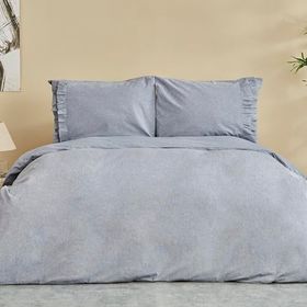 Karaca Home Denim Azur Mavi Çift Kişilik Nevresim Takımı