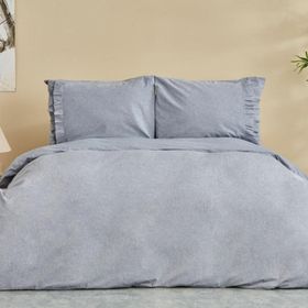 Karaca Home Denim Azur Mavi Çift Kişilik Nevresim Takımı