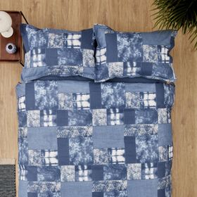 Karaca Home Denim Patch Mavi Tek Kişilik Nevresim Takımı