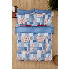 Karaca Home Denim Patch Mavi Tek Kişilik Nevresim Takımı