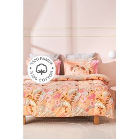 Karaca Home Denis Pudra %100 Pamuk Saten Çift Kişilik Nevresim Takımı
