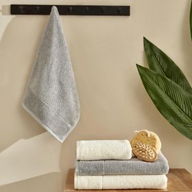 Karaca Home Doana Offwhite-Gri Hamam Seti