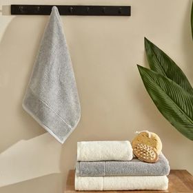 Karaca Home Doana Offwhite-Gri Hamam Seti