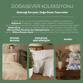 Karaca Home Doğasever Geo Pamuktan Dönüşüm Çift Kişilik Haki Nevresim Takımı