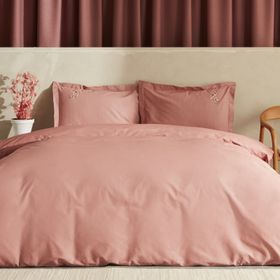 Karaca Home Doğasever Sakura Doğadan Renkler Tek Kişilik Gül Kurusu Nevresim Takımı