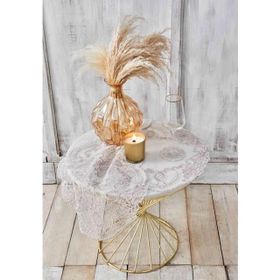 Karaca Home Dolores Pudra 15 Parça Nakışlı Salon Takımı