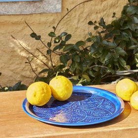 Karaca Home Donna Lacivert 30 cm Dekoratif Tepsi