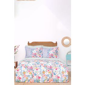 Karaca Home Dulce Mavi %100 Pamuk Çift Kişilik Nevresim Takımı