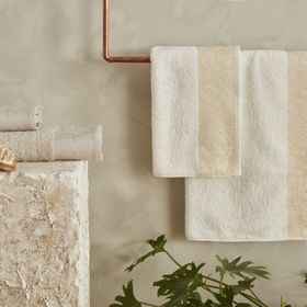 Karaca Home Edna 4 Parça Off White Bej Banyo Baş Havlusu Hamam Seti