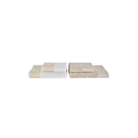 Karaca Home Edna 4 Parça Off White Bej Banyo Baş Havlusu Hamam Seti