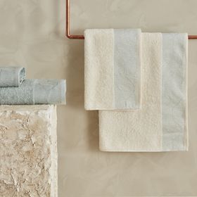 Karaca Home Edna 4 Parça Off White Mint Banyo Baş Havlusu Hamam Seti