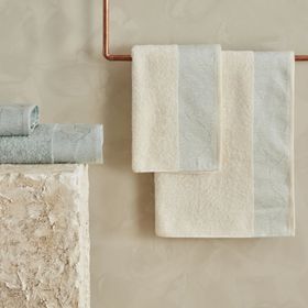 Karaca Home Edna 4 Parça Off White Mint Banyo Baş Havlusu Hamam Seti