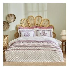 Karaca Home Efren %100 Pamuk Çift Kişilik Mürdüm Pike Takımı