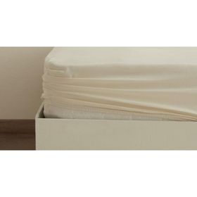 Karaca Home Ekru Basic %100 Pamuk Çift Kişilik Lastikli Çarşaf