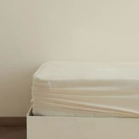Karaca Home Ekru Basic %100 Pamuk Tek Kişilik Lastikli Çarşaf