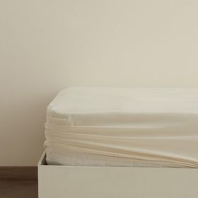 Karaca Home Ekru Basic %100 Pamuk Tek Kişilik Lastikli Çarşaf
