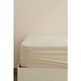 Karaca Home Ekru Basic %100 Pamuk Tek Kişilik Lastikli Çarşaf