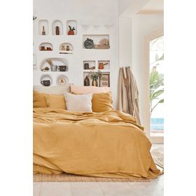 Karaca Home Element Toprak Hardal Tek Kişilik Yatak Örtüsü
