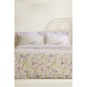 Karaca Home Eliana %100 Pamuk Lila Çift Kişilik Nevresim Takımı