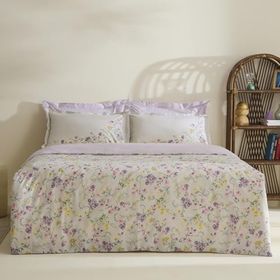 Karaca Home Eliana %100 Pamuk Lila Çift Kişilik Nevresim Takımı