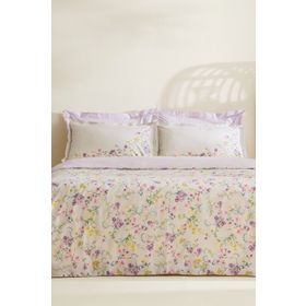 Karaca Home Eliana %100 Pamuk Lila Çift Kişilik Nevresim Takımı