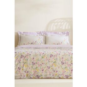 Karaca Home Eliana %100 Pamuk Lila Çift Kişilik Nevresim Takımı