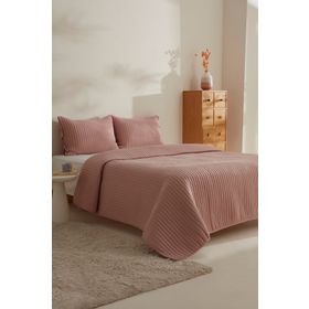 Karaca Home Elie Pudra Çift Kişilik Yatak Örtüsü Seti