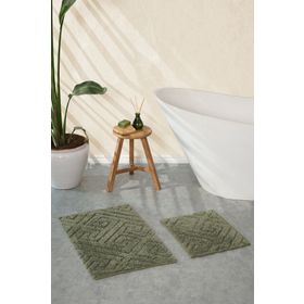 Karaca Home Elite Haki 50x80 cm 50x40 cm Paspas Set