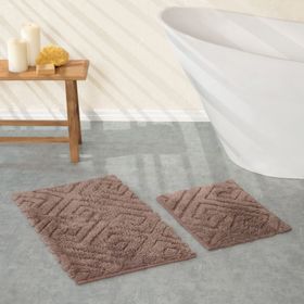 Karaca Home Elite Kahve 50x80 cm 50x40 cm Paspas Set