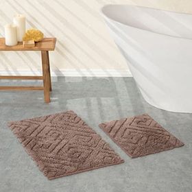 Karaca Home Elite Kahve 50x80 cm 50x40 cm Paspas Set