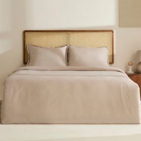 Karaca Home Ella Krep Pamuk Bej 200 x 220 cm Çift Kişilik Nevresim Takımı