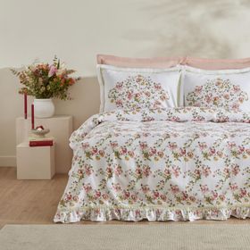 Karaca Home Emilie %100 Pamuk Pembe Çift Kişilik Pike Takımı
