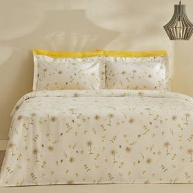 Karaca Home Emma Sarı %100 Pamuk Çift Kişilik Pike Takımı