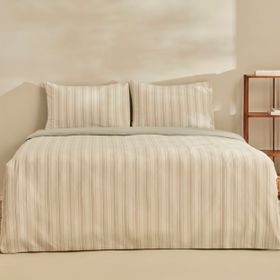 Karaca Home Esmo İpliği Boyalı Açık Gri Çift Kişilik Nevresim Takımı