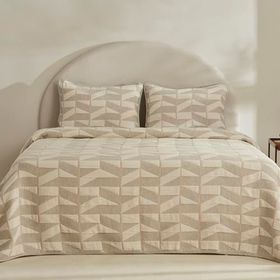 Karaca Home Estella Açık Gri Çift Kişilik Yatak Örtüsü Seti