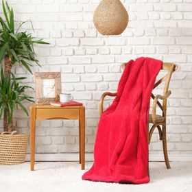 Karaca Home Faye Kırmızı Tv Battaniyesi