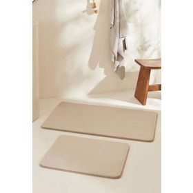 Karaca Home Feather Bej 2'li Banyo Paspası