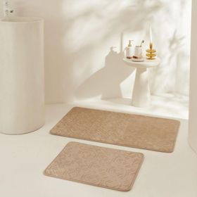Karaca Home Figure Embos Kahverengi 2'li Banyo Paspası