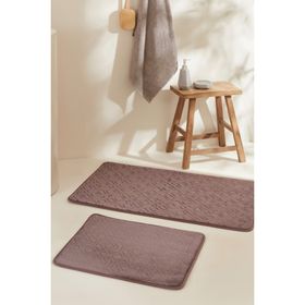 Karaca Home Figure Embos Mürdüm 2'li Banyo Paspası