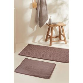 Karaca Home Figure Embos Mürdüm 2'li Banyo Paspası