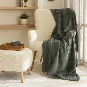 Karaca Home Fiona Welsoft Haki Tek Kişilik Battaniye