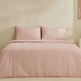 Karaca Home Fiora %100 Pamuk Soft Touch Pembe Çift Kişilik Nevresim Takımı