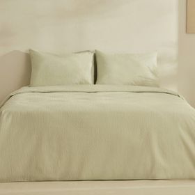 Karaca Home Fiora Soft Touch Pamuk Yeşil 200 x 220 cm Çift Kişilik Nevresim Takımı