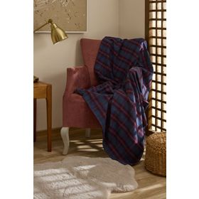 Karaca Home Flanel Throw Gri-Kırmızı TV Battaniyesi